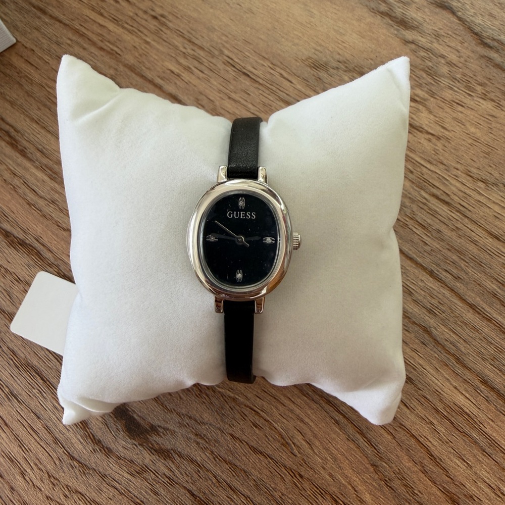 NEW Guess Women's Watch with Black Strap and Silver Accents